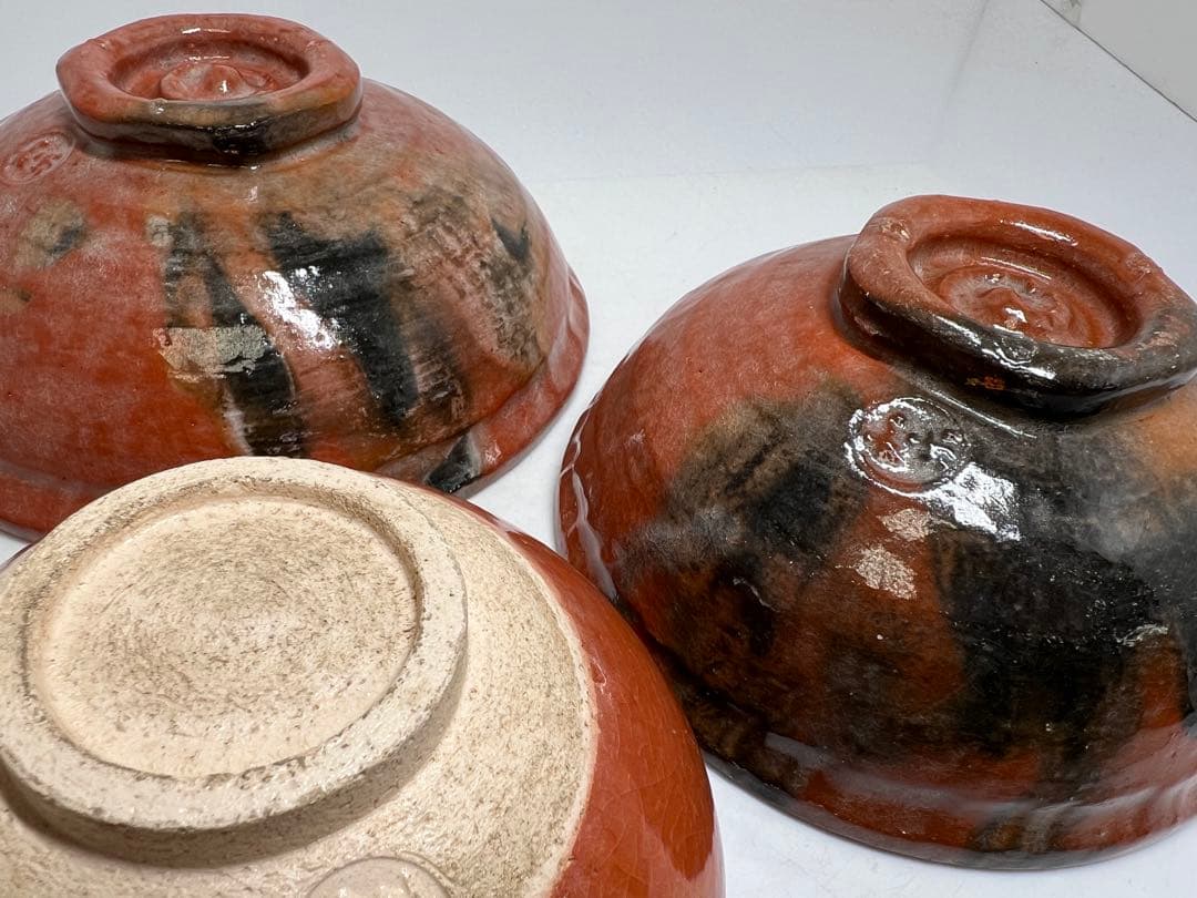 ☆茶3 川崎和楽　嶋台茶碗　共箱　口径17.3/15/12.8cm