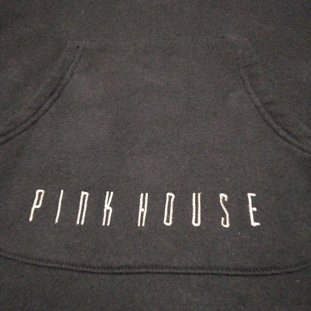 お値下　PINK HOUSE フード付きひざ丈　トレーナー地ワンピース ブラック