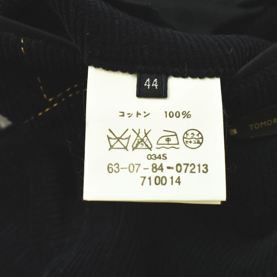 トゥモローランド x ブリスベンモス コーデュロイ 段返り 3B ブレザー 紺