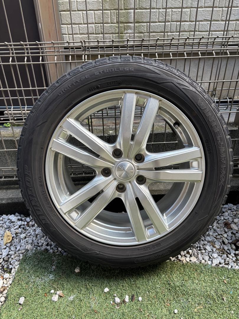 215/55R17 スタッドレスタイヤホイールセット ヒビ有
