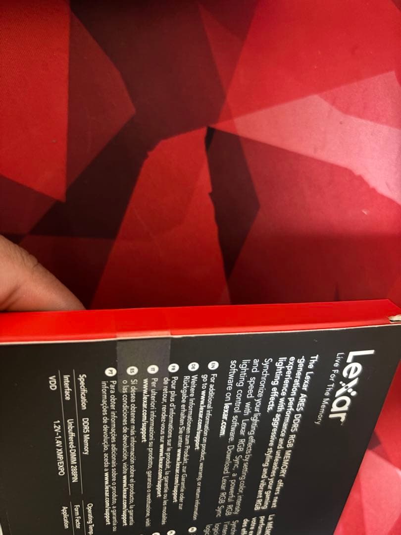 Lexar ARES DDR5 32GB(16gb×2) RGBメモリキット