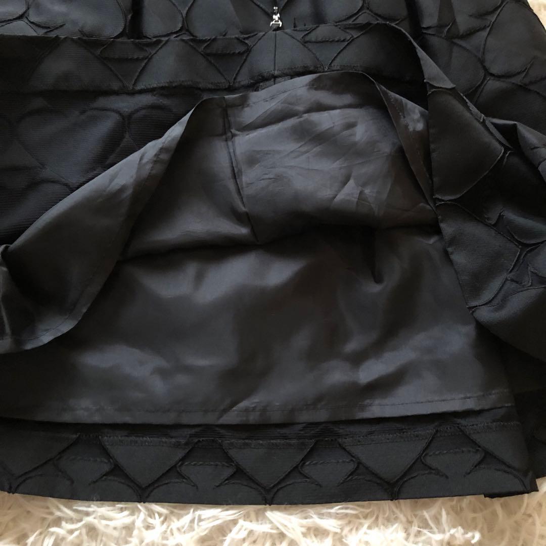 極美品✨トゥービーシック【38】異素材ドッキングワンピース　可愛いスペード柄　黒