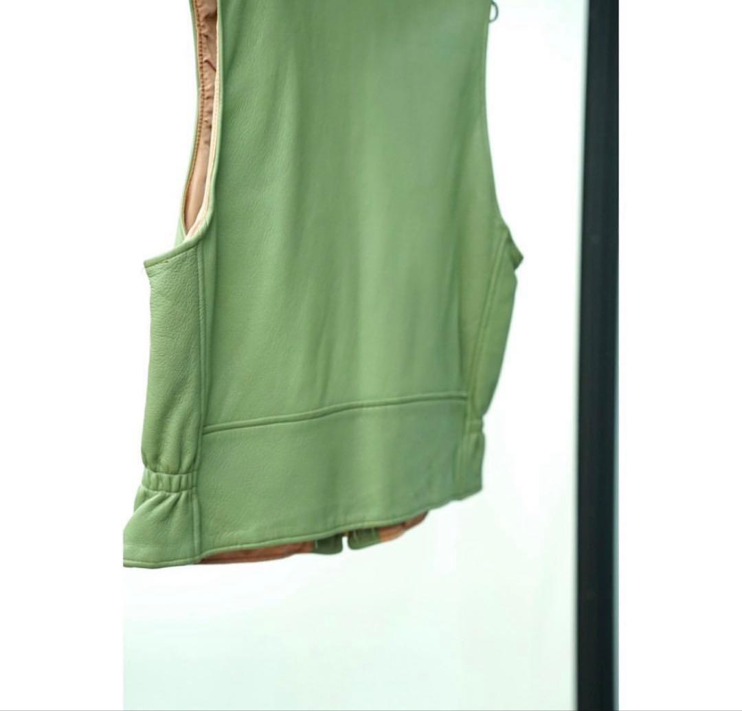 vintage 50's unknown leather vest サイズ44