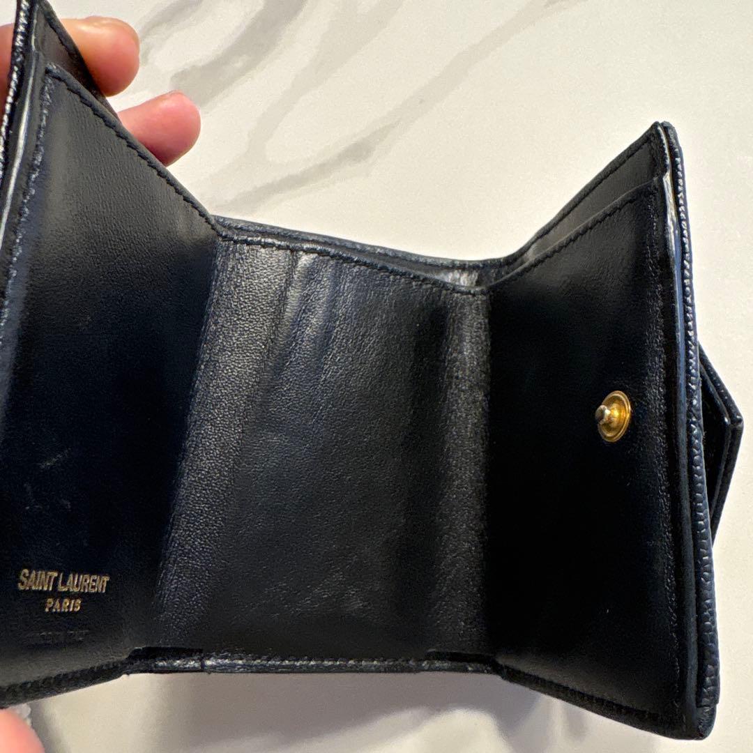 美品！サンローラン YSL 三つ折り財布 ブラック即購入OK！