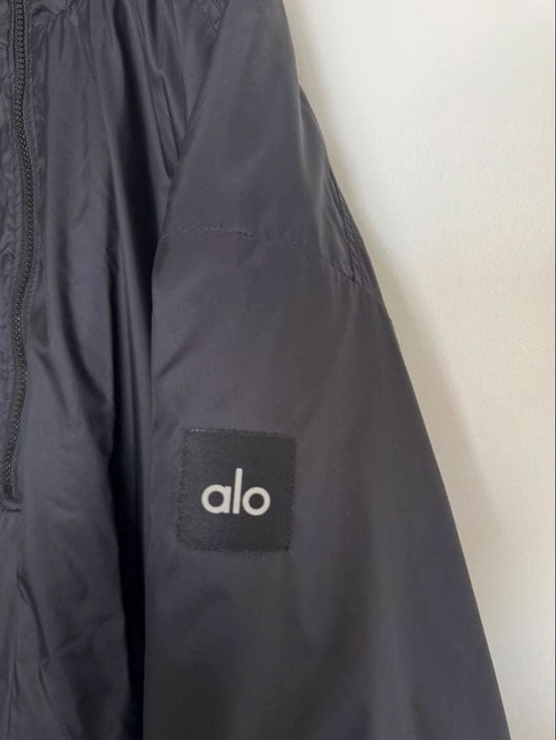 alo yoga ブラック ハーフジップ ジャケット