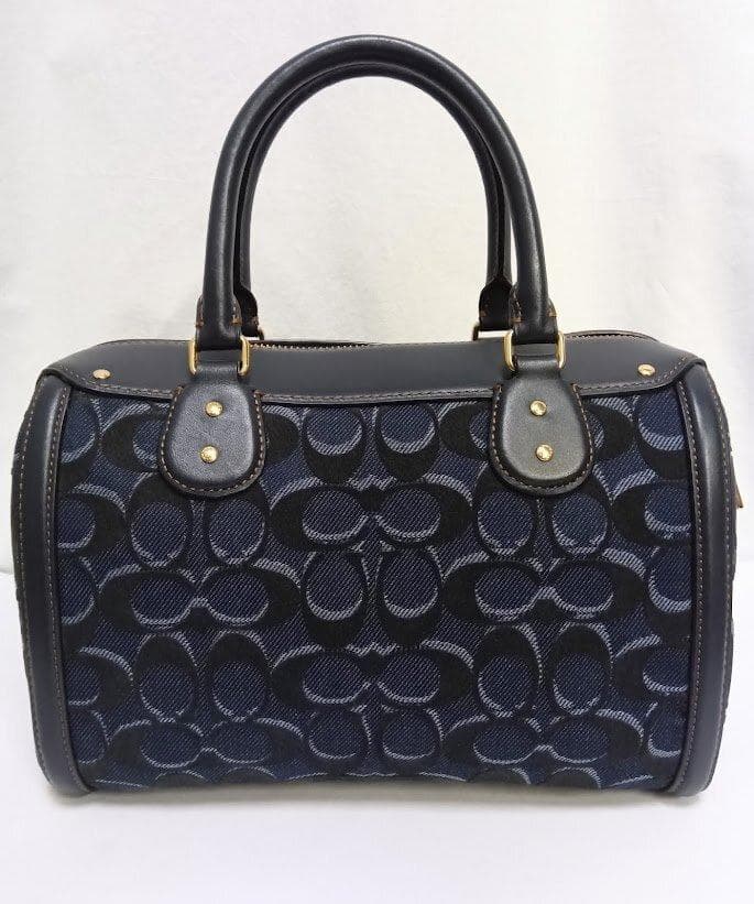 COACH☆コーチ デニム シグネチャー ミニボストンバッグ