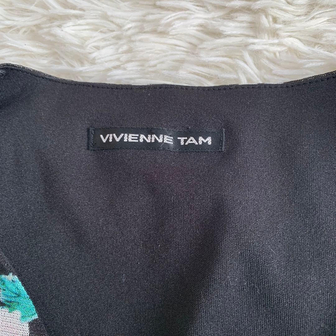 ★美品★VIVIENNE TAM オリエンタル花柄 長袖ワンピース