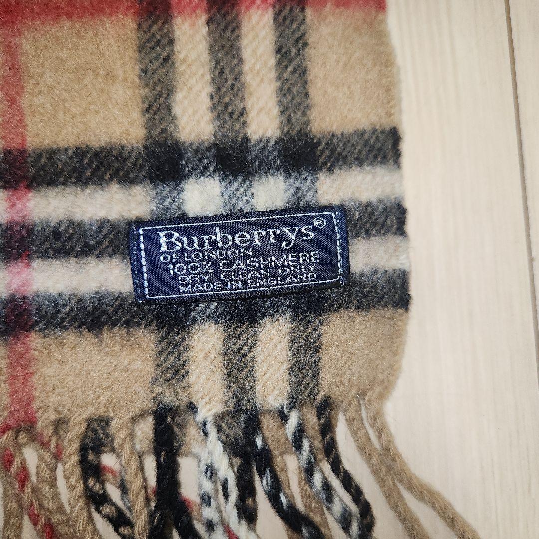 Burberrys London カシミヤ100% チェック柄マフラー