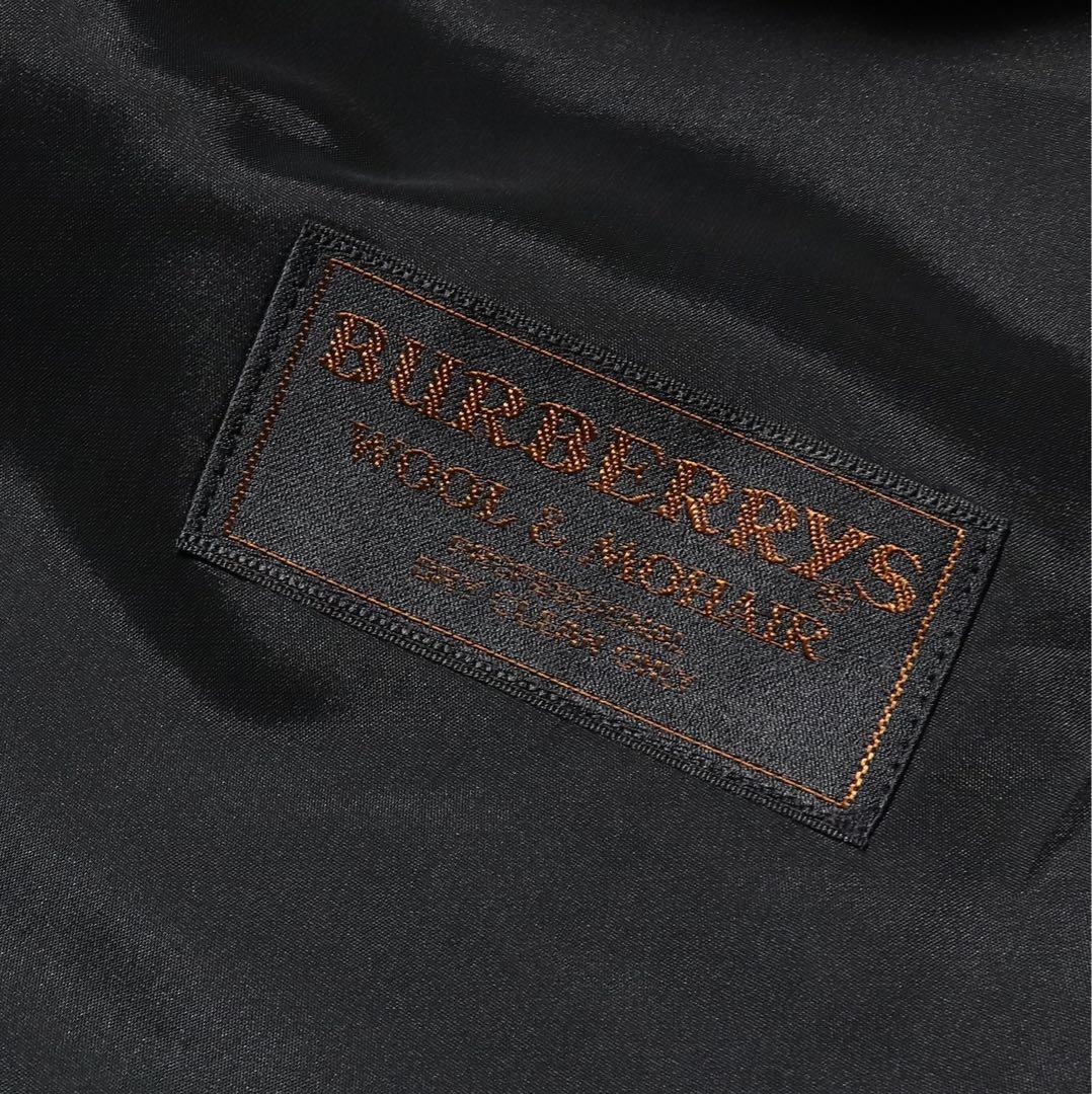 未使用★L★BURBERRY★テーラードジャケット★スーツ★黒★モヘヤ★金タグ