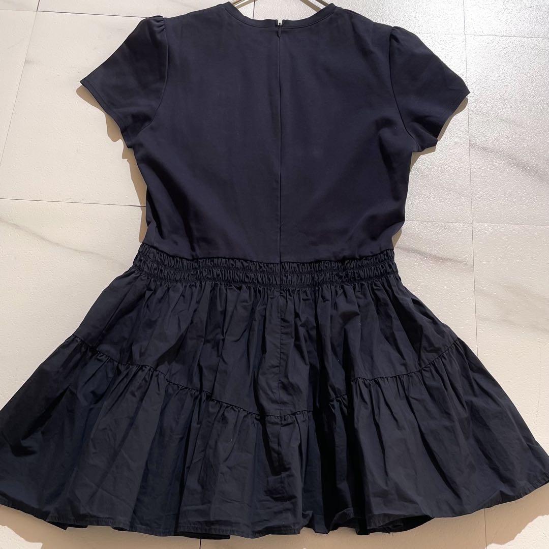 ボーダーズアットバルコニー SHIRT GATHERED TEE ペプラム 36
