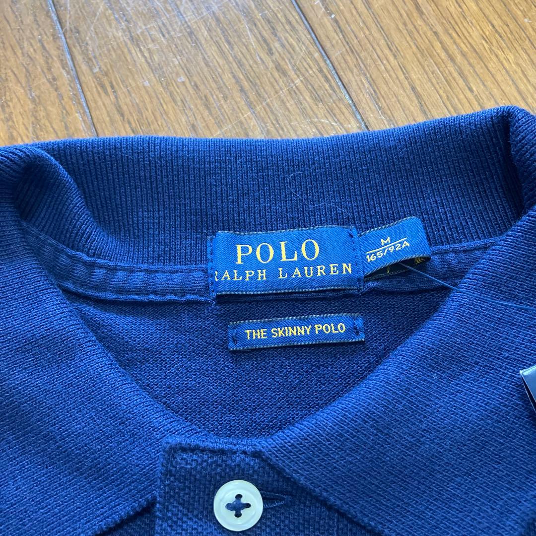 新品 Polo Ralph Lauren 刺繍ロゴ ポロシャツ M 紺