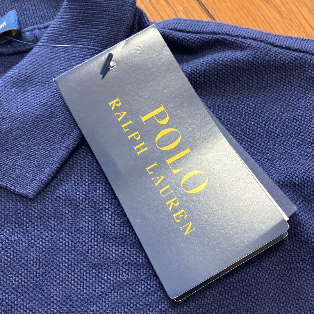 新品 Polo Ralph Lauren 刺繍ロゴ ポロシャツ M 紺