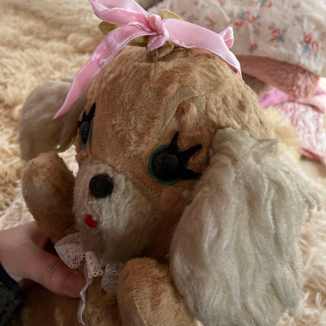 アンティーク　ビンテージわんちゃん　犬のぬいぐるみ