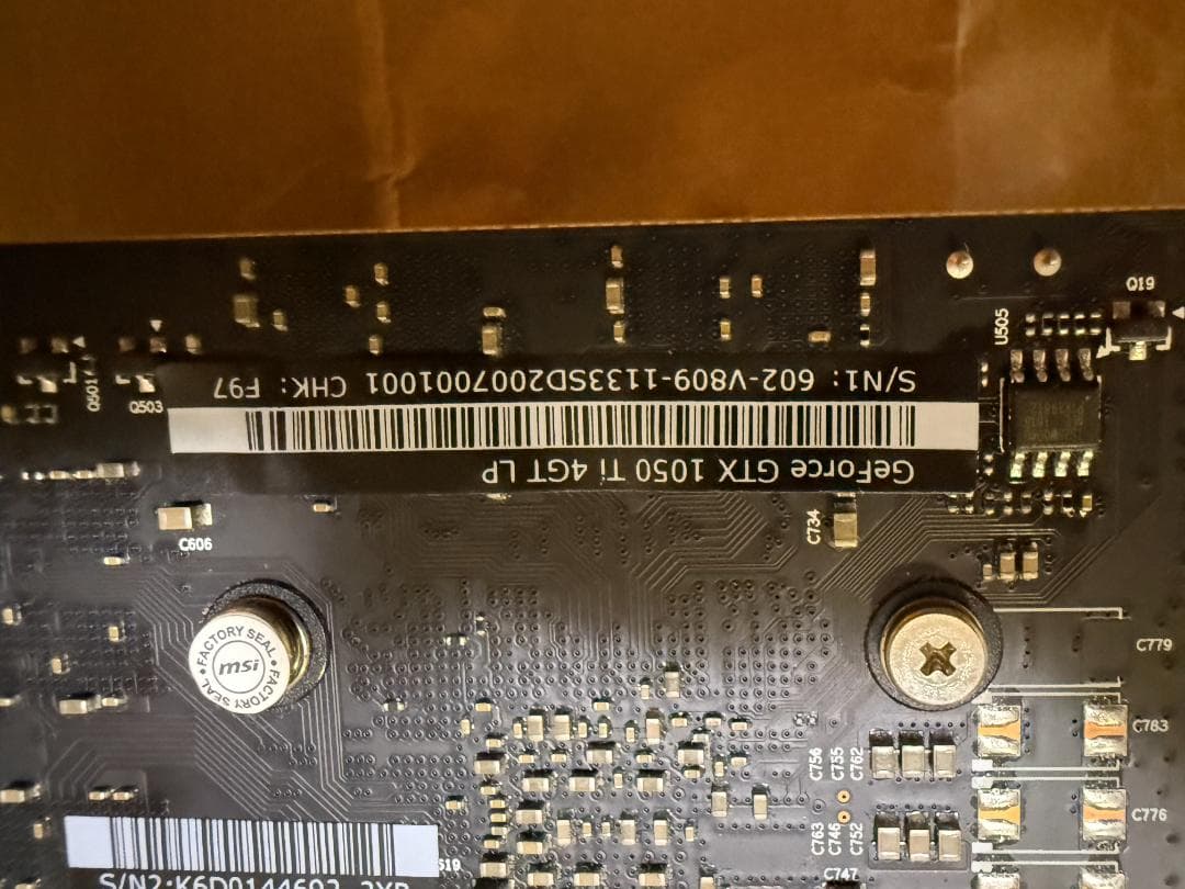 グラフィックボード・グラボ・ビデオカード MSI GeForce GTX 1050 Ti 4GB LP