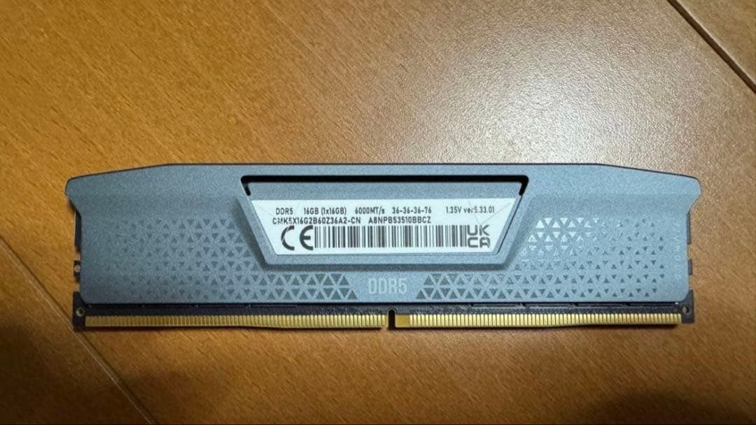 メモリー Vengeance DDR5 1X16GB RAM 6000mHZ