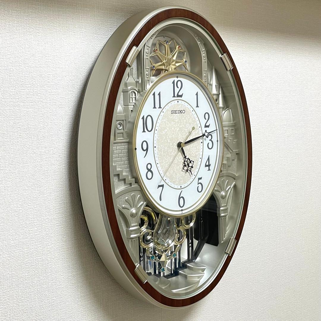美品 SEIKO セイコー 電波掛時計 からくり時計
