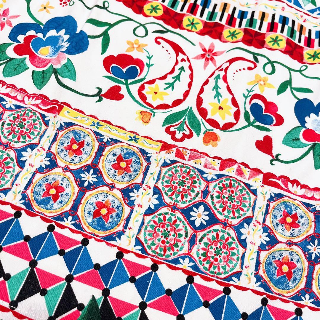 Desigual 総柄 ドレス ワンピース ノースリーブ マヨリカ 花柄 刺繍