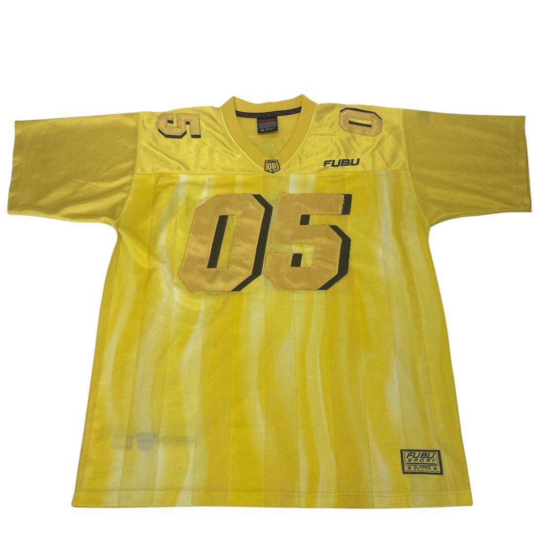 【最終価格】FUBU希少 FUBUSPORT ゲームシャツ 05 イエロー XL