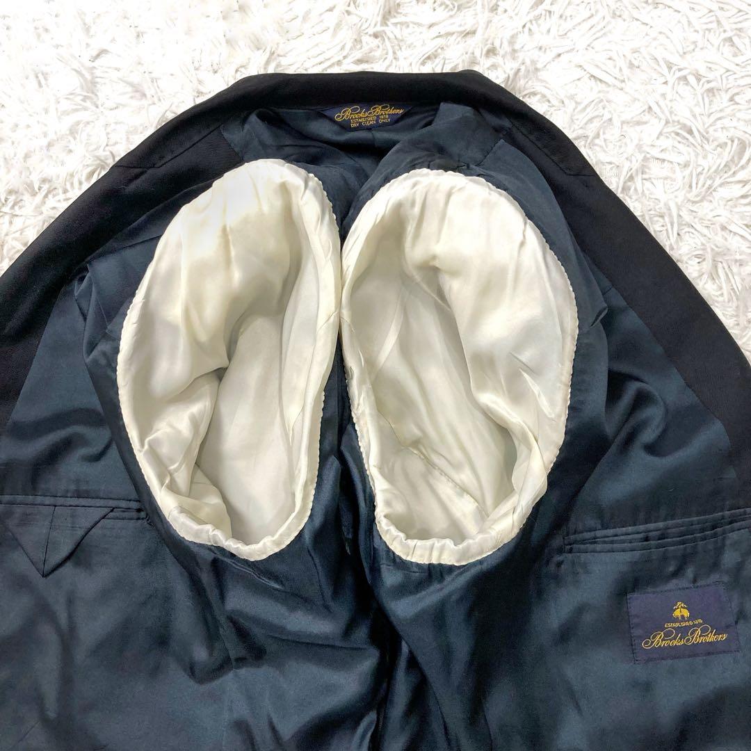 極美品✨ブルックスブラザーズ ダブル紺ブレザー　ロゴ刻印金ボタン 日本製 XL