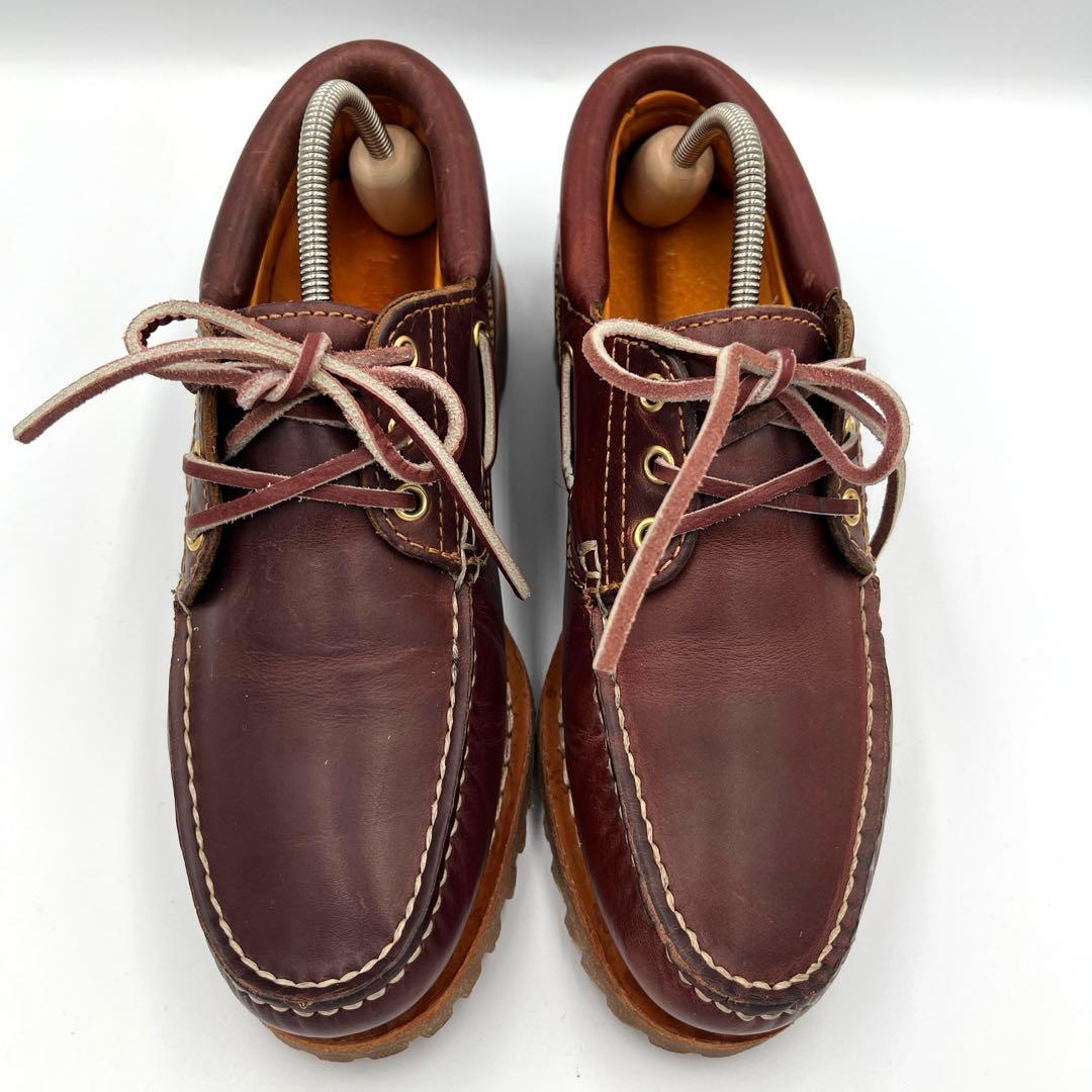 【美品】Timberland　モカシン25cm デッキシューズ3eye