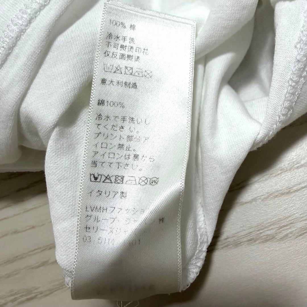 ✨国内正規・超美品✨CELINE　Tシャツ　デカロゴ　サイズM　コットン　白