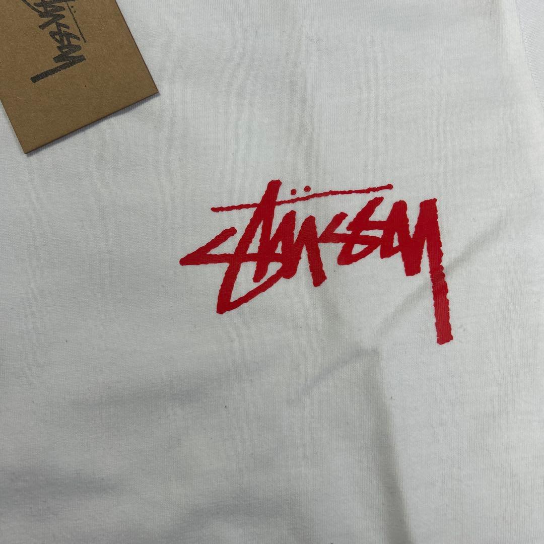 STUSSY ガールプリント Tシャツ 白 ピンナップ グラフィック