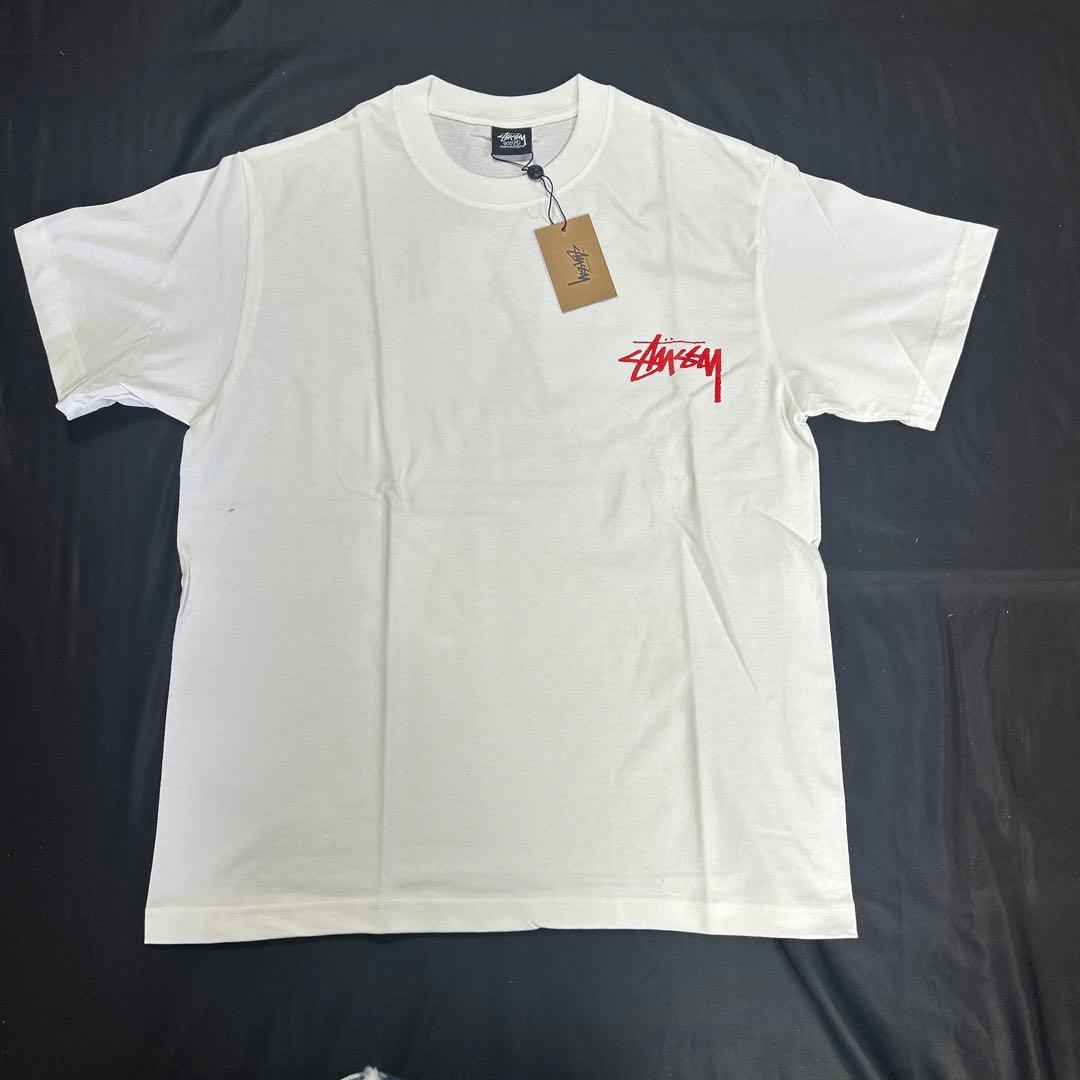 STUSSY ガールプリント Tシャツ 白 ピンナップ グラフィック
