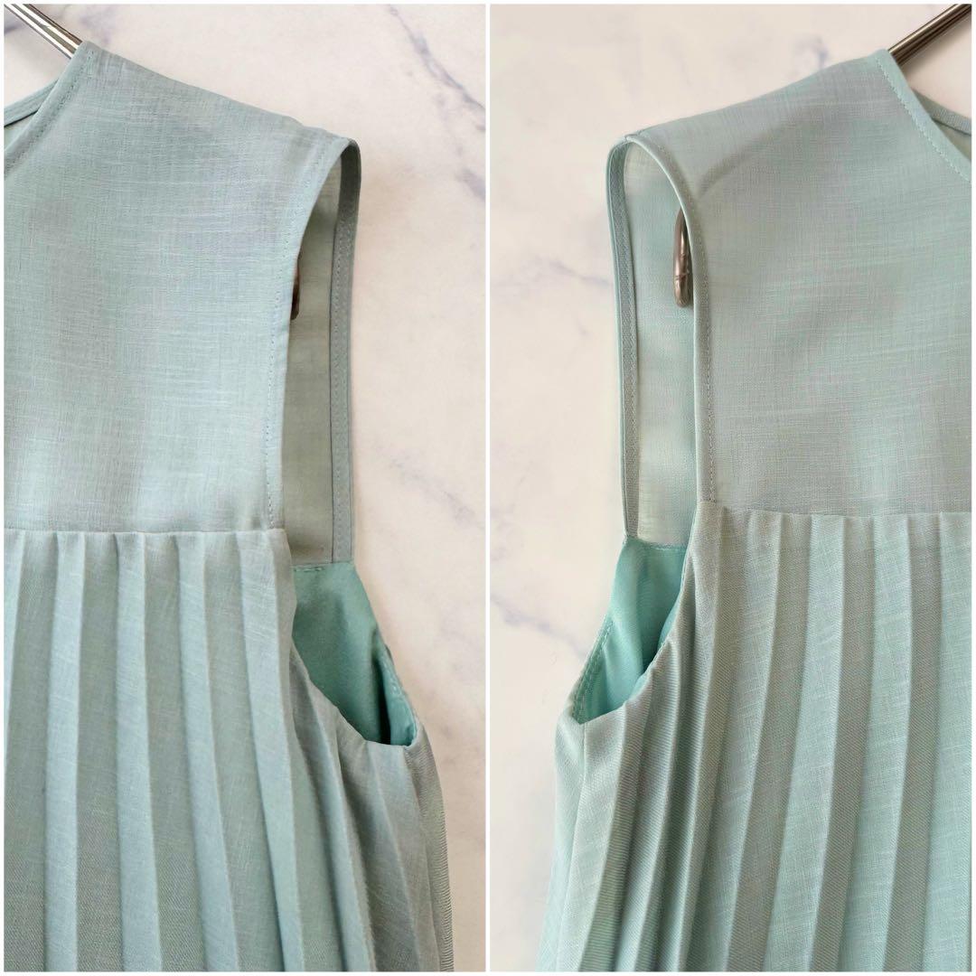 極美品 フォクシー ELEGANT PLEATS DRESS ワンピース フレア