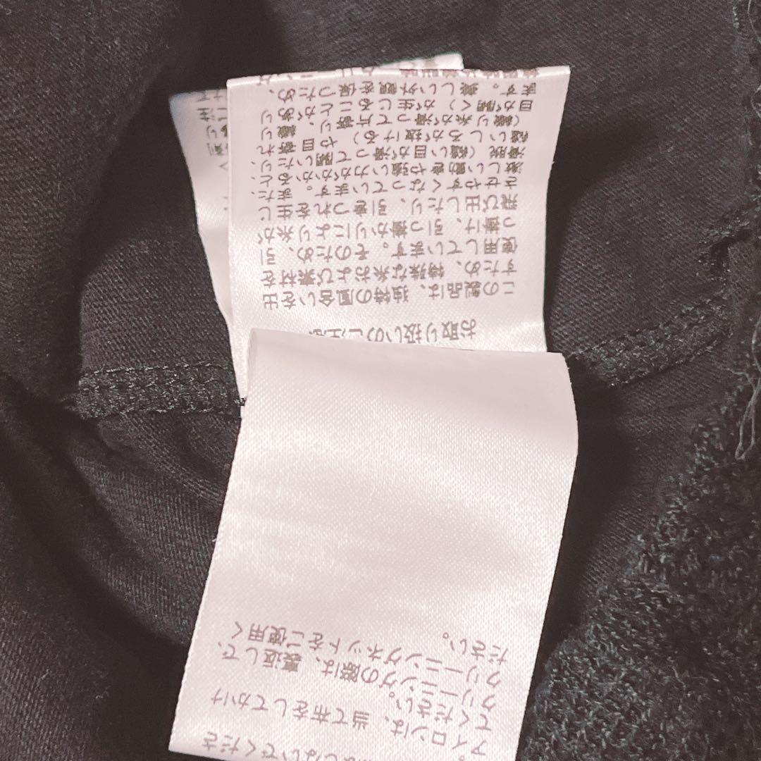 美品✨BEARDSLEY 刺繍レース Tシャツ切替トップス F 黒 体型カバー