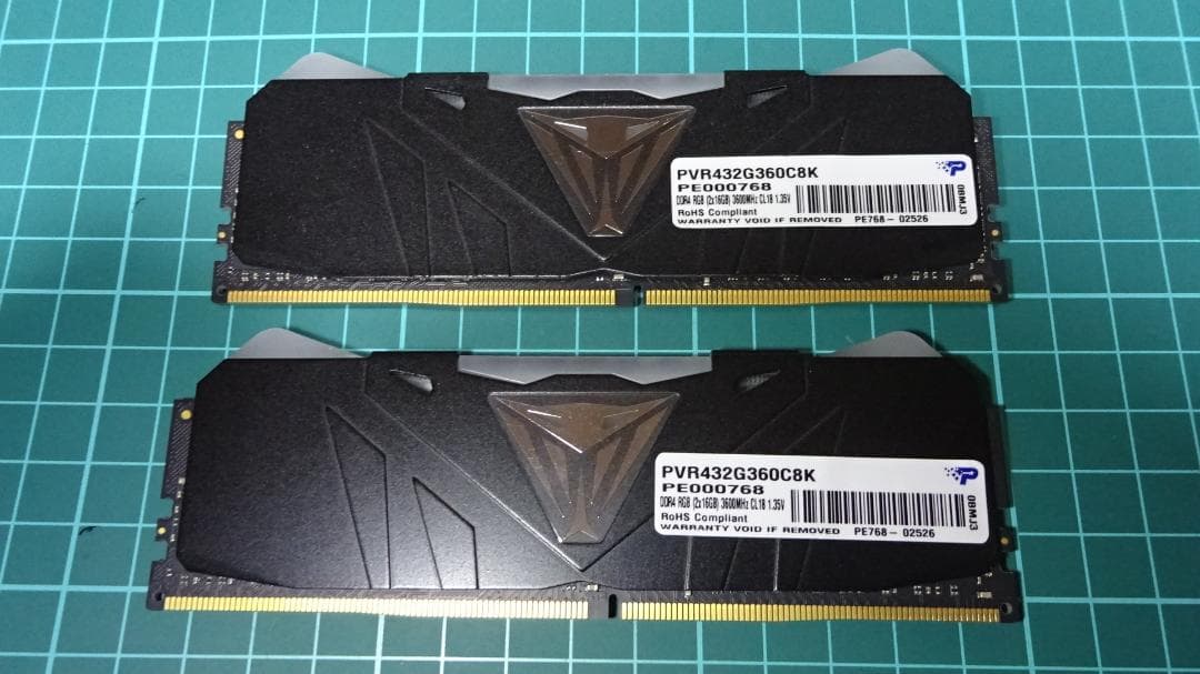 PATRIOT DDR4-3600 RGB 16GB×2枚（32GB）