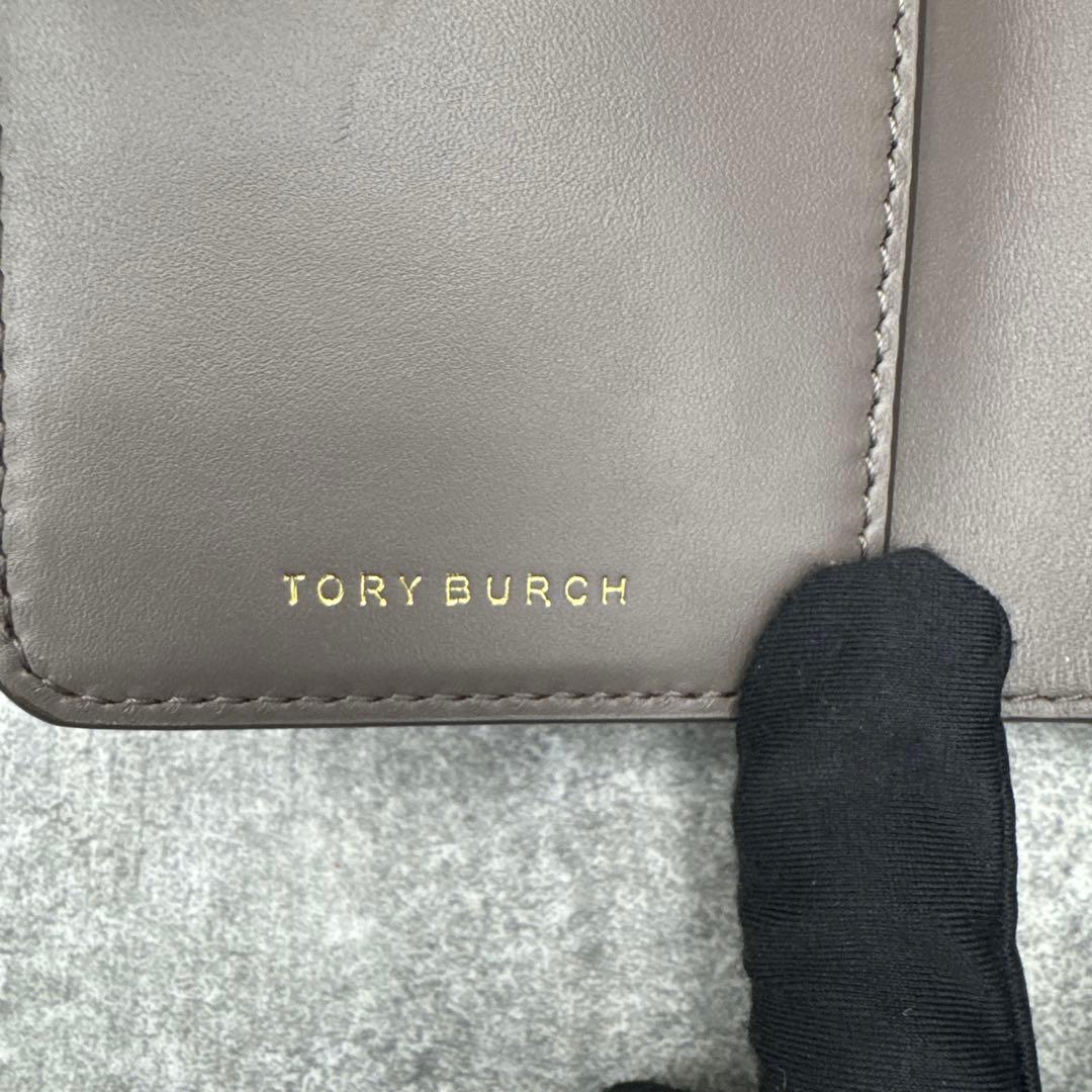 極美品　トリーバーチ　マックグロー　コンパクトウォレット　グレージュ