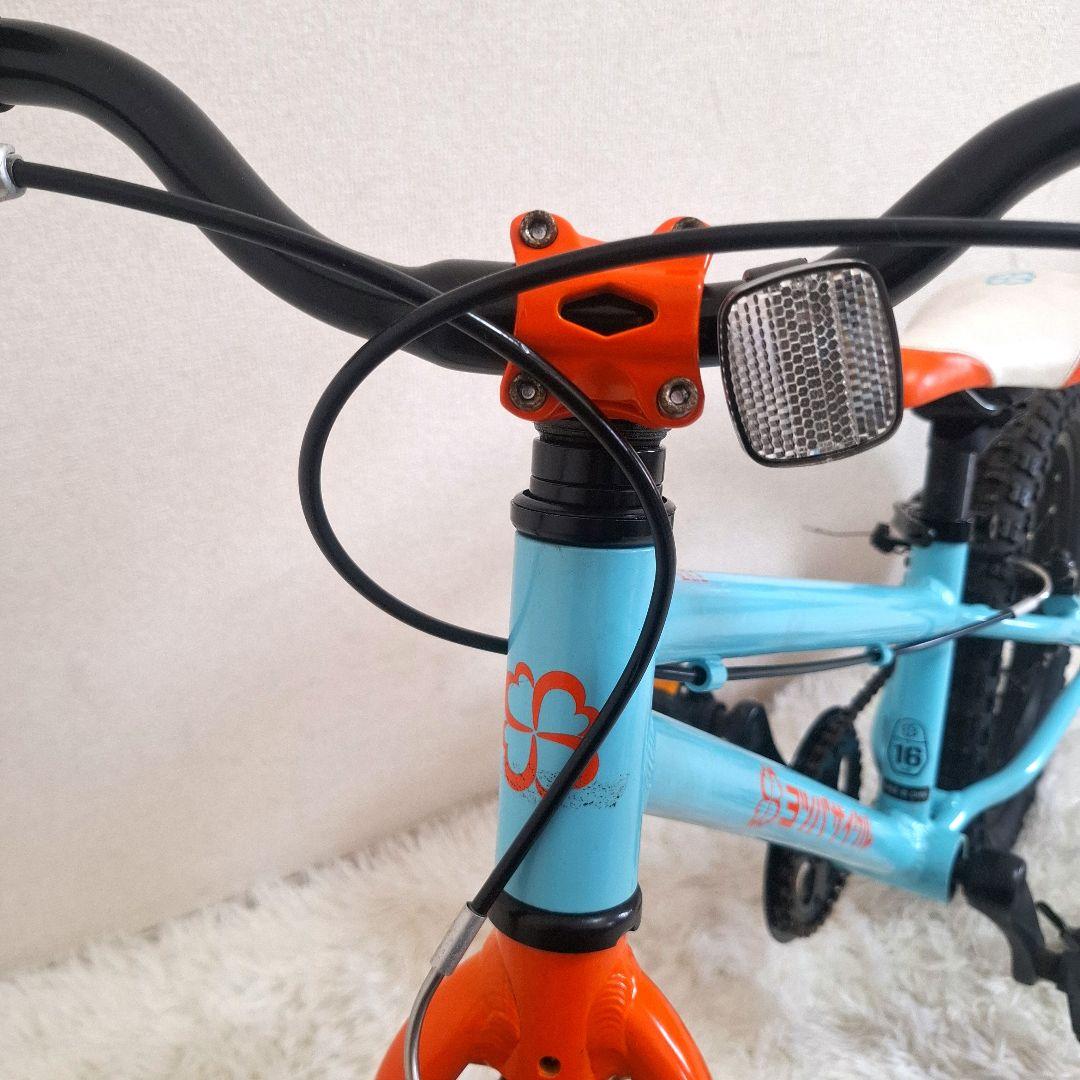 【美品】ヨツバサイクル 16サイズ キッズバイク 補助輪付き