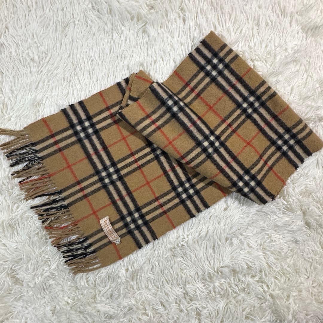 美品✨バーバリーズ マフラー ノバチェック カシミヤ100%