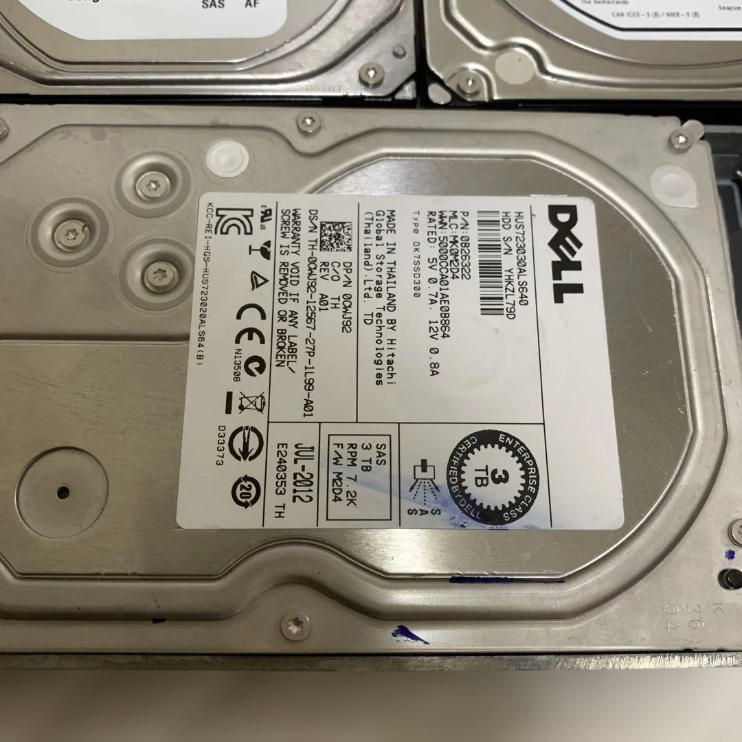 SAS HDD まとめ売り 8TB×2 3TB×1 合計3台 ジャンク