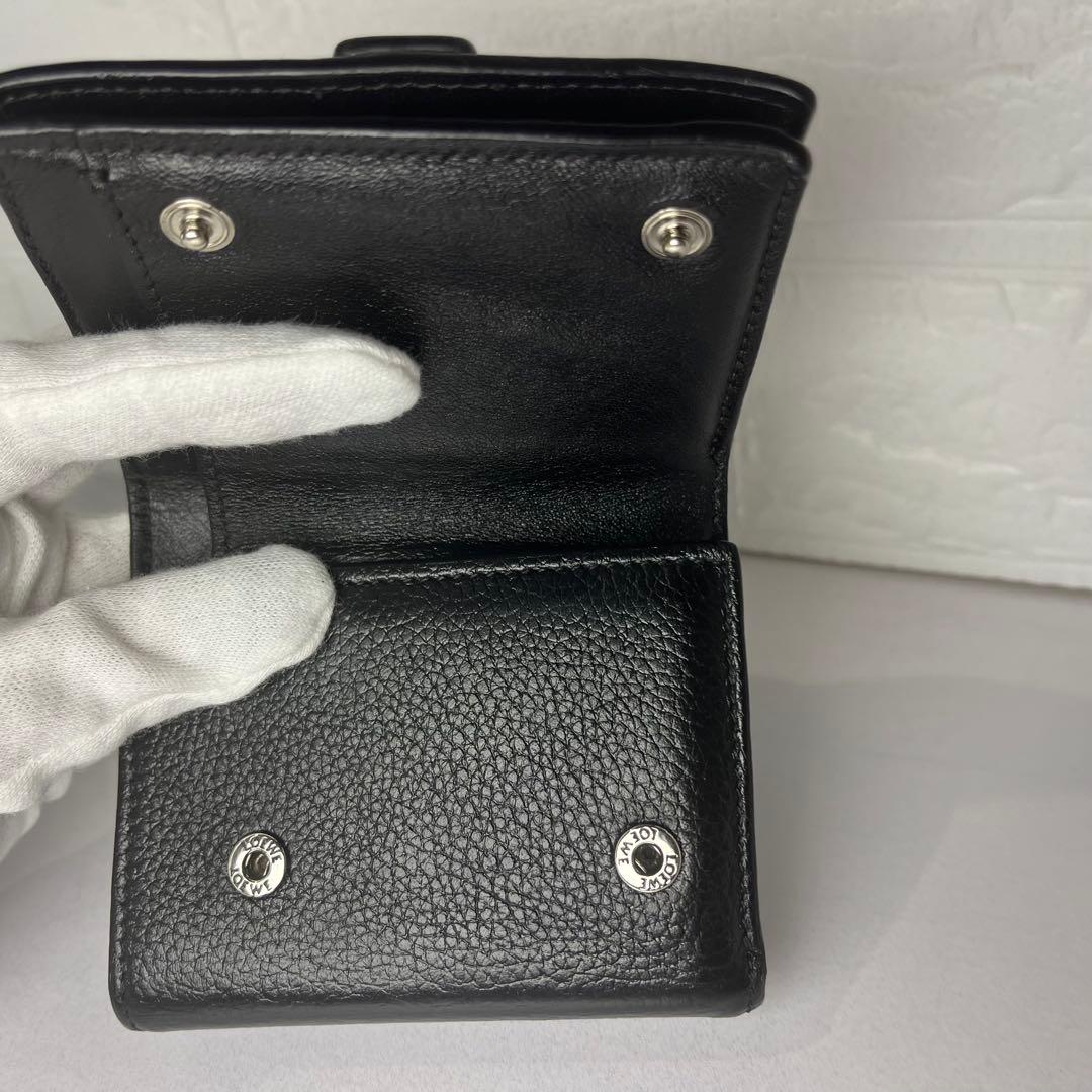 LOEWE ロエベ スモールバーティカルウォレット 財布 ブラック コンパクト