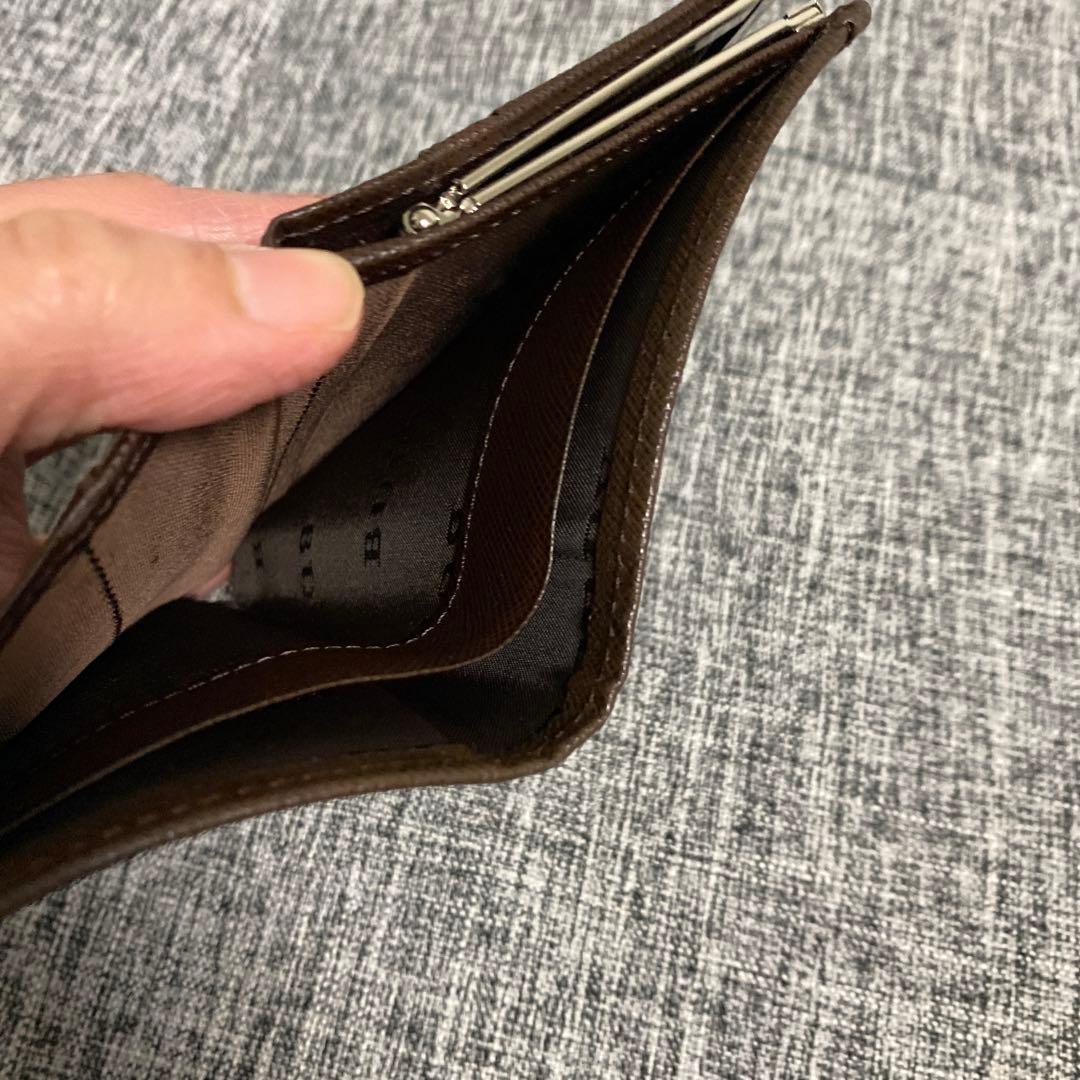 美品　バーバリー　ノバチェック　がま口2つ折り財布