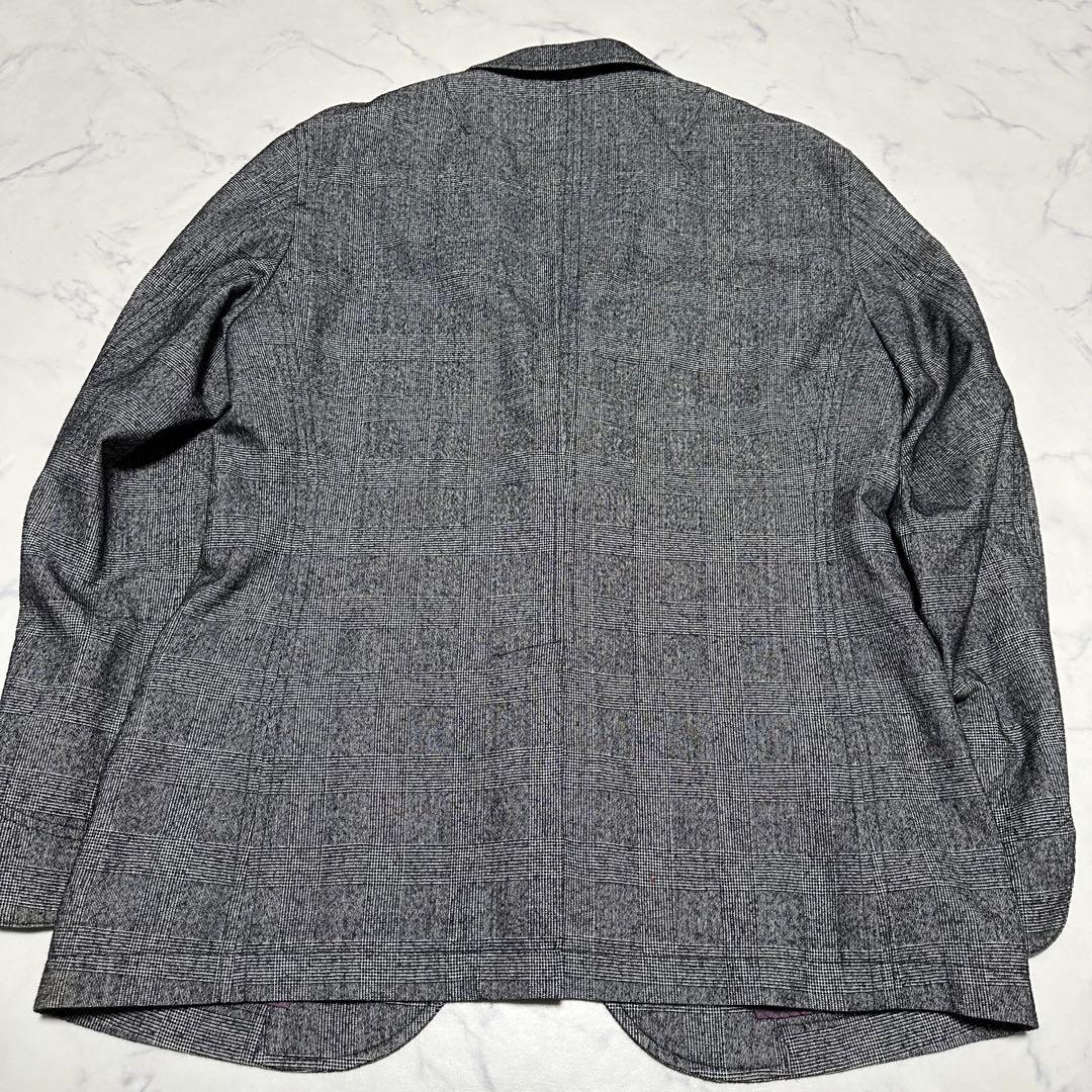 ポールスミスPaulSmith テーラードジャケット　グレー　チェック　裏地紫