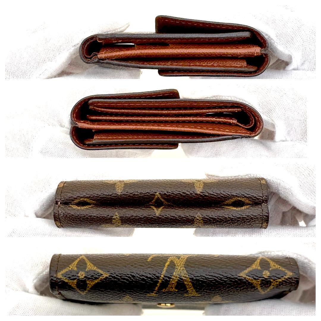 【鑑定済】Wホック ルイヴィトン モノグラム ポルトモネ ビエ カルトクレディ