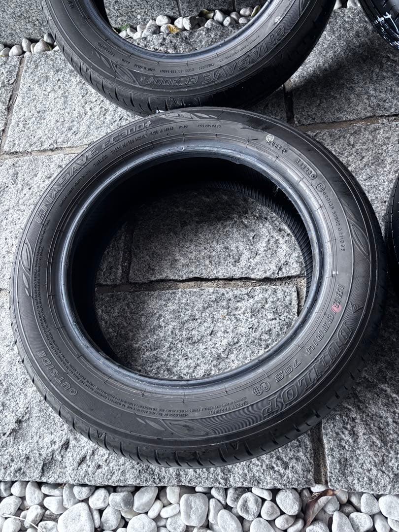 【溝多】ダンロップ エナセーブ155/65/R14タイヤ4本セット　軽自動車愛知