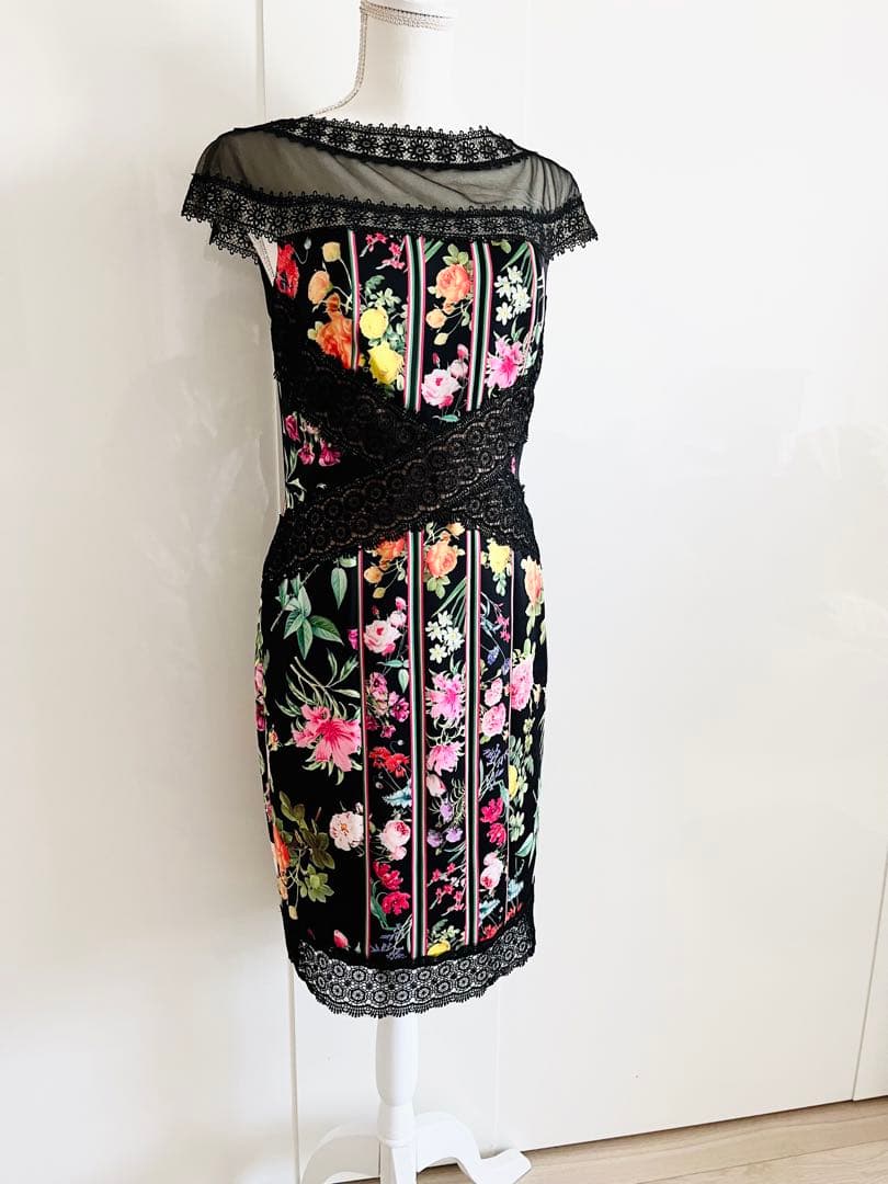 Tadashi Shoji フラワープリントドレス US 6