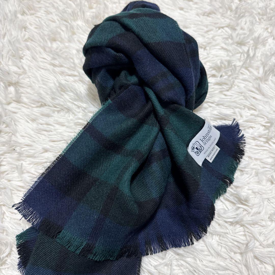 大人気！ 極美品✨ Johnstons of Elgin 大判ストール チェック