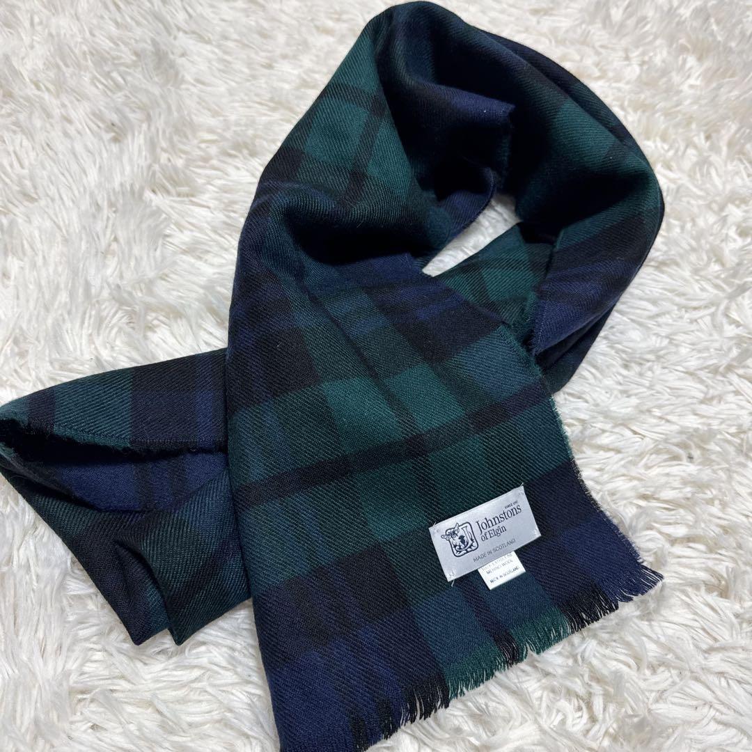 大人気！ 極美品✨ Johnstons of Elgin 大判ストール チェック