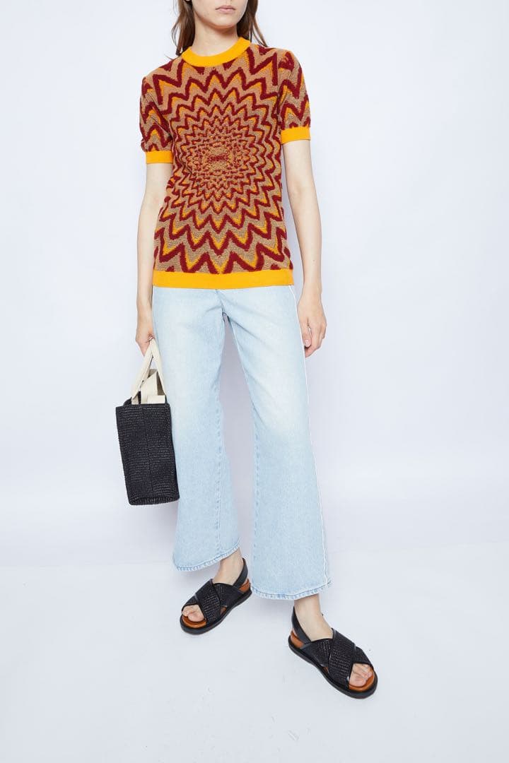 MARNI（マルニ)渦巻き模様 半袖ニットTシャツ