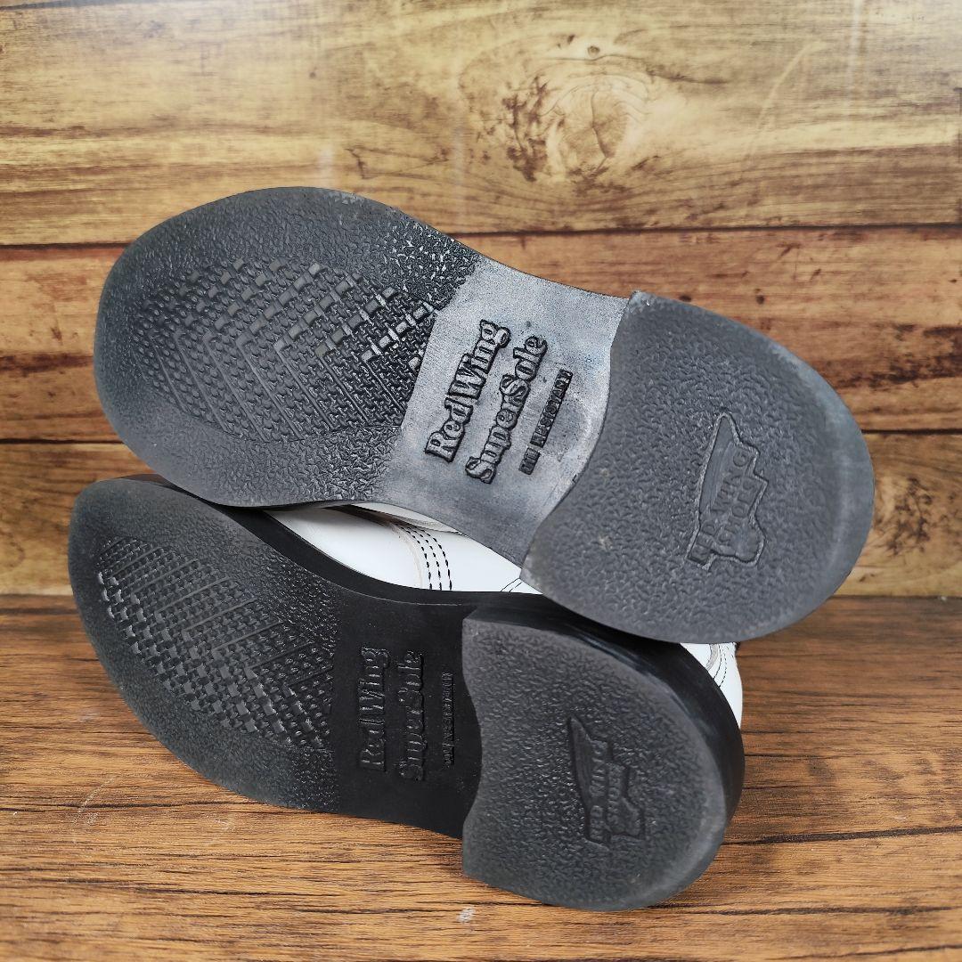 RED WING 8808 スーパーソール モックトゥ レースアップブーツ 白