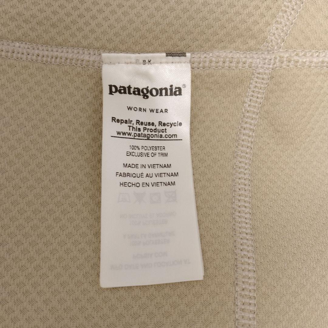 patagonia フリースベスト Sサイズ ベージュ/ネイビー