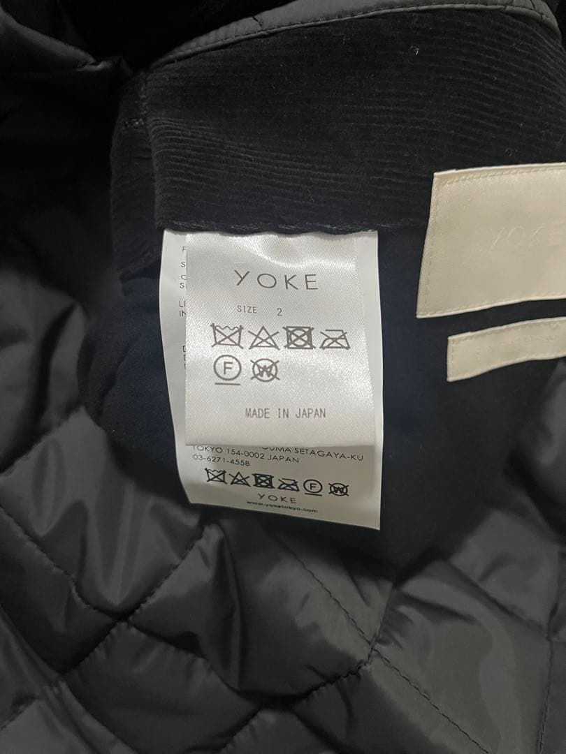 yoKEブラックフード付きロングコート