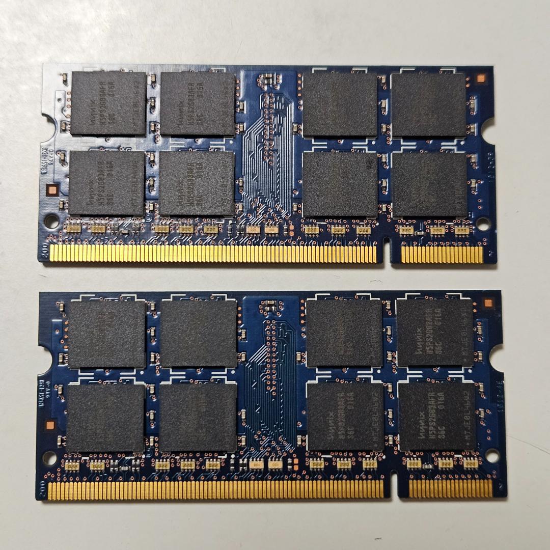 ノートPC用メモリ HYNIX DDR2 PC2-6400 4GB×2枚 8GB