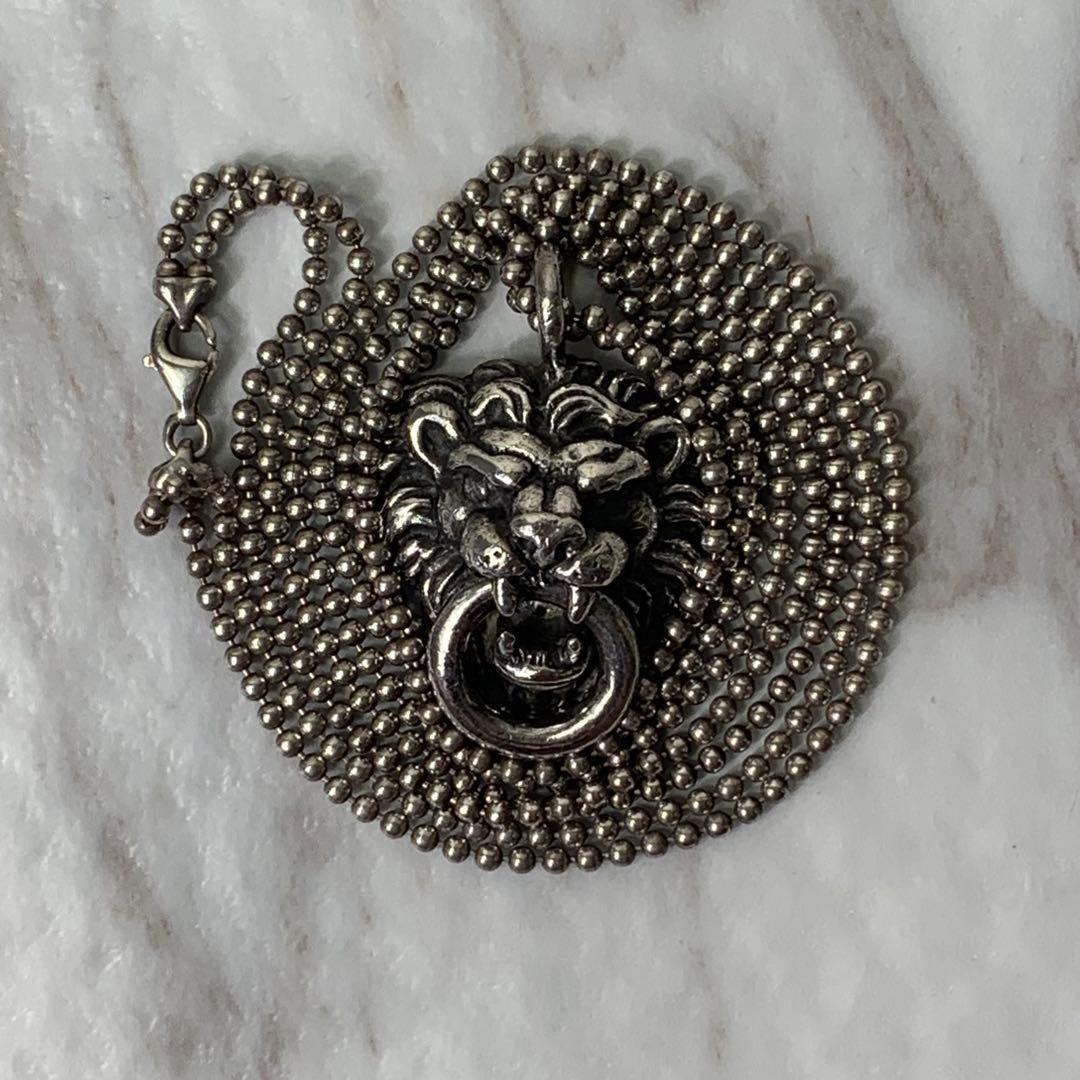 アクセサリー KING BABY silver925 Lion Head necklace