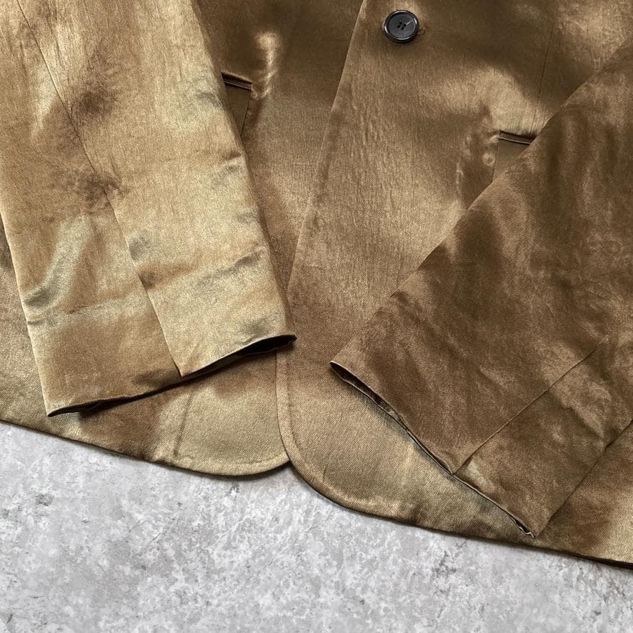 極美品 23AW ロエベ サテン ジャケット ブレザー コート 44 アナグラム