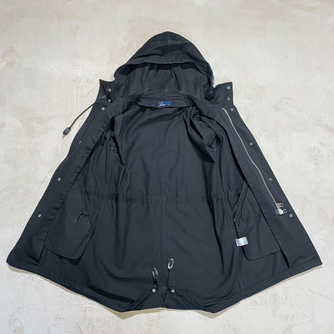 FRED PERRY モッズコート　内側ライナー付き　刺繍ロゴ　XS